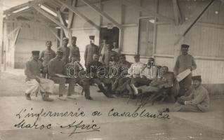 Casablanca military hospital, wounded soldiers, photo