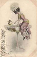 Lady, fishes, bizarre s: Kuderna