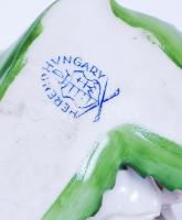 Kézzel festett Herendi porcelán rózsa, apró lepattanásokkal / Herend chinaware rose with small, repa...