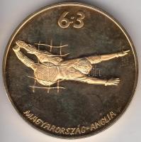 Lapis András (1942-) / Szabó Géza (1939-) 1993. "6:3 Magyarország-Anglia" - Az évszázad mérkőzésének 40. évfordulójára készült Ag emlékérem (1 uncia/0.999/42.5mm) dísztokban T:PP Csak 2012db! Tanúsítvánnyal