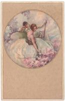 Italian art postcard, clown s: T. Corbella