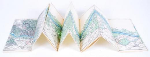 cca 1920 A Gönyű Oroszvár Bécs közötti szakaszának térképe 344 cm