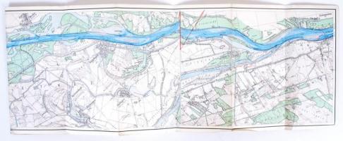 cca 1920 A Gönyű Oroszvár Bécs közötti szakaszának térképe 344 cm