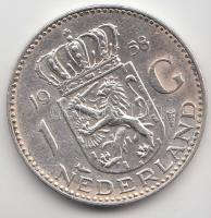 Hollandia 1958. 1G Ag "Julianna" T:2
Netherlands 1958. 1 Gulden Ag "Julianan" C:...