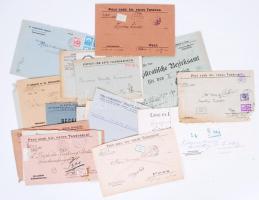 cca 1910-1940 21 darab különböző állami intézmények által nyomtatott és reklámos céges boríték