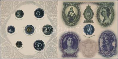 2007. 1Ft-100Ft 8klf db, szettben, benne "Berán Lajos és a pengő" Ag (999) emlékérem T:PP ...