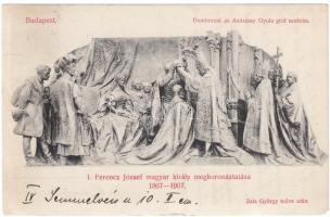 Budapest V. Gróf Andrássy Gyula szobra, Ferenc József megkoronáztatása (EM)