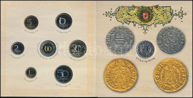 2008. 1Ft-100Ft 7klf db + Mátyás denár Ag fantáziaverete "Reneszánsz emlékév" szettben T:P...