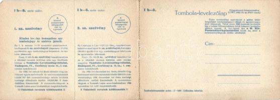 Újév, újévi malac, magyar folklór, kinyitható tombola képeslap, s: Juszkó / New Year, New Year'...