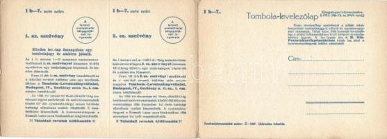 Újév, újévi posta, magyar folklór, kinyitható tombola képeslap, s: Juszkó / New Year, New Year'...