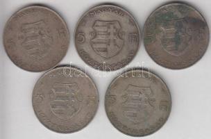 1947. 5Ft Ag "Kossuth" (5x) T:3