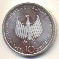 Németország 1997. 10M Ag "100 éves a dízelmotor" T:PP k.
Germany 1997. 10 Mark Ag "Di...