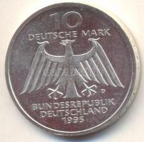 Németország 1995D 10M Ag "W.C. Röntgen" T:P
Germany 1995D 10 Mark Ag "W.C. Rontgen&qu...