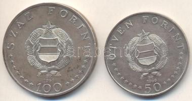 1968. 50Ft Ag + 100Ft Ag "Semmelweis" pár T:BU