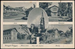 Miskolc, Diósgyőr-Vasgyár, kórház, iskola, kultúrház, főtér, templom