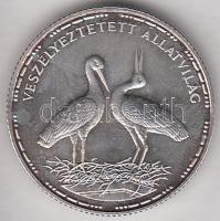 1992. 200Ft Ag "Veszélyeztetett állatvilág-gólya" T:BU