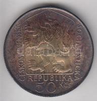 Csehszlovákia 1975. 50K Ag "S.K. Neumann" dísztokban T:1 patina Czechoslovakia 1975. 50 Korun Ag "S.K. Neumann" in case C:Unc patina