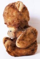 Cca 1930 Szalmával kitömött játék maci, fej rész kiesik, m:36 cm