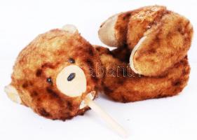 Cca 1930 Szalmával kitömött játék maci, fej rész kiesik, m:36 cm