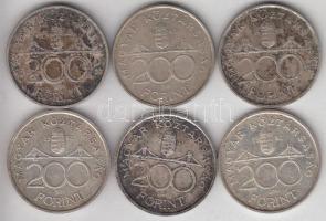 1993. 200Ft Ag "MNB" (6x) T:2