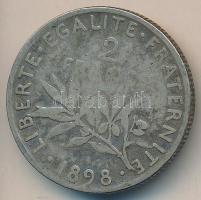 Franciaország 1898. 2Fr Ag T:3
France 1898. 2 Francs Ag C:F