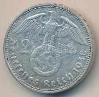 Német 3. Birodalom 1938A 2M Ag "Hindenburg" T:2-,3
German Third Reich 1938A 2 Marks Ag &qu...