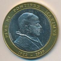 Vatikán 2005. XI. Piusz pápa 1922-1939 / Santa Croce in Gerusalemme-bazilika" bicolor emlékérem (34mm) T:1 Vatican 2005. "Pope Pius XI 1922-1939 / Santa Croce in Gerusalemme" bicolor medallion (34mm) C:Unc