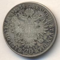 Ausztria / magyar verdejel 1838B 20kr Ag "V. Ferdinánd" T:3