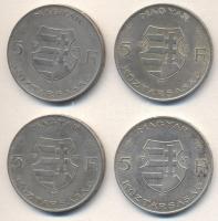 1947. 5Ft Ag "Kossuth" (4x) T:3