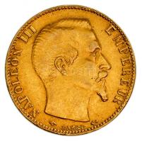 Franciaország/Második Császárság 1856A 20Fr Au "III. Napóleon" Párizs (6.4g/0.900) T:2 France/Second Empire 1856A 20 Francs Au "Napoleon III" Paris (6.40g/0.900) C:XF