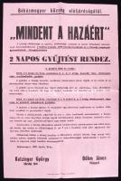 1942 Békásmegyer hadiárvák avára rendezett gyűjtés plakátja 31x45 cm