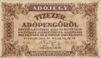 1946. 10.000AP sorszámmal + 50.000AP sorszám nélkül + 500.000AP (2x) sorszámos és sorszám nélkül T:II-,III,III-