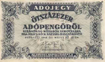 1946. 10.000AP sorszámmal + 50.000AP sorszám nélkül + 500.000AP (2x) sorszámos és sorszám nélkül T:I...