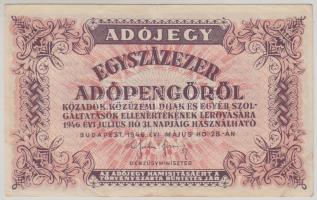 1946. 100.000AP 5600/1946 fehér papír T:III