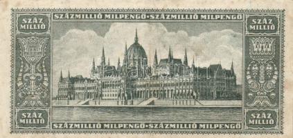 1945. 100.000P (2x) + 1.000.000MP (2x) + 1.000.000MP (2x) páronként színvariációk T:II-,III