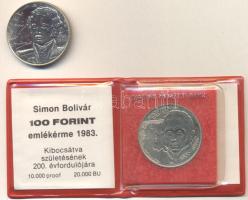1983. 100Ft "Simon Bolivár" + 1986. 100Ft "Fáy András" T:BU