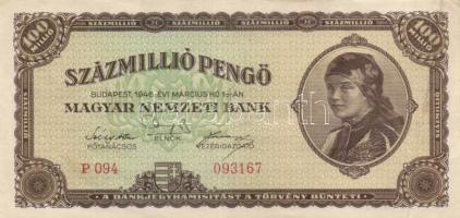 1946. 100.000.000P (2x) színvariációk + 1.000.000.000P (2x) színvariációk + 1.000.000.000MP T:II,II-...