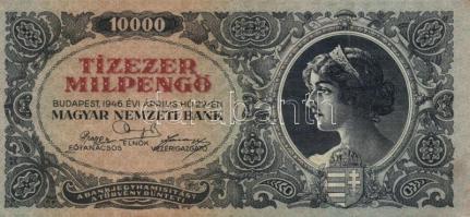 1945. 1.000.000P (2x) színvariációk + 10.000.000P (2x) színvariációk + 10.000MP (2x) színvariációk T...
