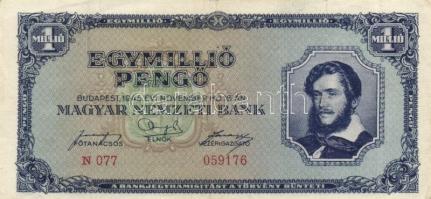 1945. 1.000.000P (2x) színvariációk + 10.000.000P (2x) színvariációk + 10.000MP (2x) színvariációk T...