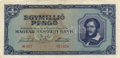 1945. 1.000.000P (2x) színvariációk + 10.000.000P (2x) színvariációk + 10.000MP (2x) színvariációk T...