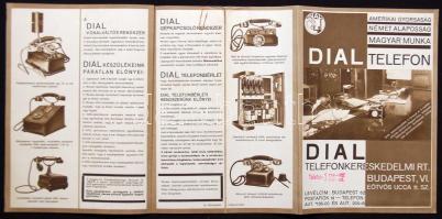 cca 1930 Dial telefon képes reklámnyomtatvány
