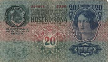 1913. 20K (2x) I. és II. kiadás + 1914. 50K + 1915. 10K mindegyik román körbélyegzővel T:III