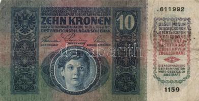 1913. 20K (2x) I. és II. kiadás + 1914. 50K + 1915. 10K mindegyik román körbélyegzővel T:III