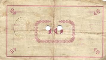 Pápa 1919. május 8. "Pápai csekk" 10K (6x) + 20K (6x) + 50K (2x) mind lyukasztással érvény...