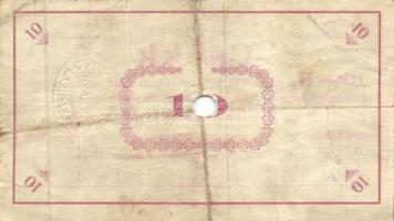 Pápa 1919. május 8. "Pápai csekk" 10K (6x) + 20K (6x) + 50K (2x) mind lyukasztással érvény...