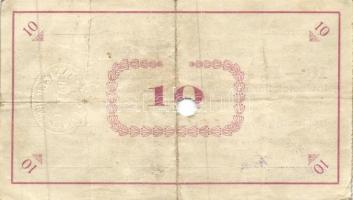 Pápa 1919. május 8. "Pápai csekk" 10K (6x) + 20K (6x) + 50K (2x) mind lyukasztással érvény...