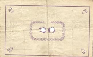 Pápa 1919. május 8. "Pápai csekk" 10K (6x) + 20K (6x) + 50K (2x) mind lyukasztással érvény...