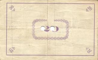 Pápa 1919. május 8. "Pápai csekk" 10K (6x) + 20K (6x) + 50K (2x) mind lyukasztással érvény...
