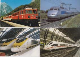 20 db modern vonat képeslap / trains