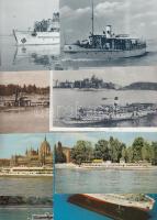 Modern balatoni és dunai hajók 11 db fotó és képeslap